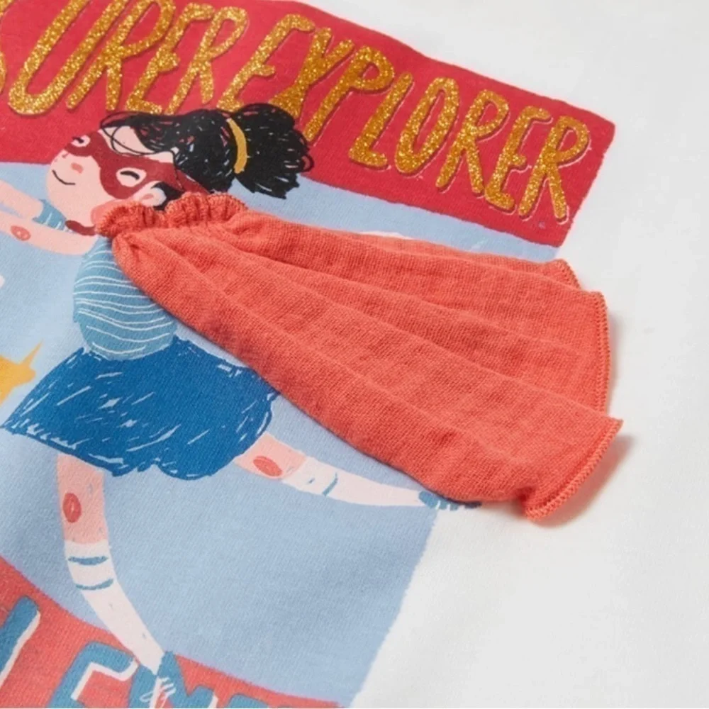 Zara Supergirl Appliqué T-Shirt